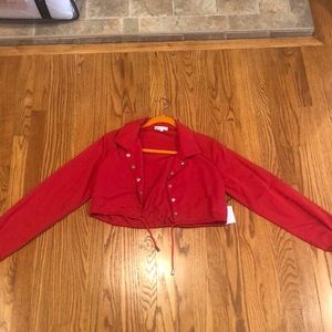 NEVER WORN By The Way Red Cropped Jacket